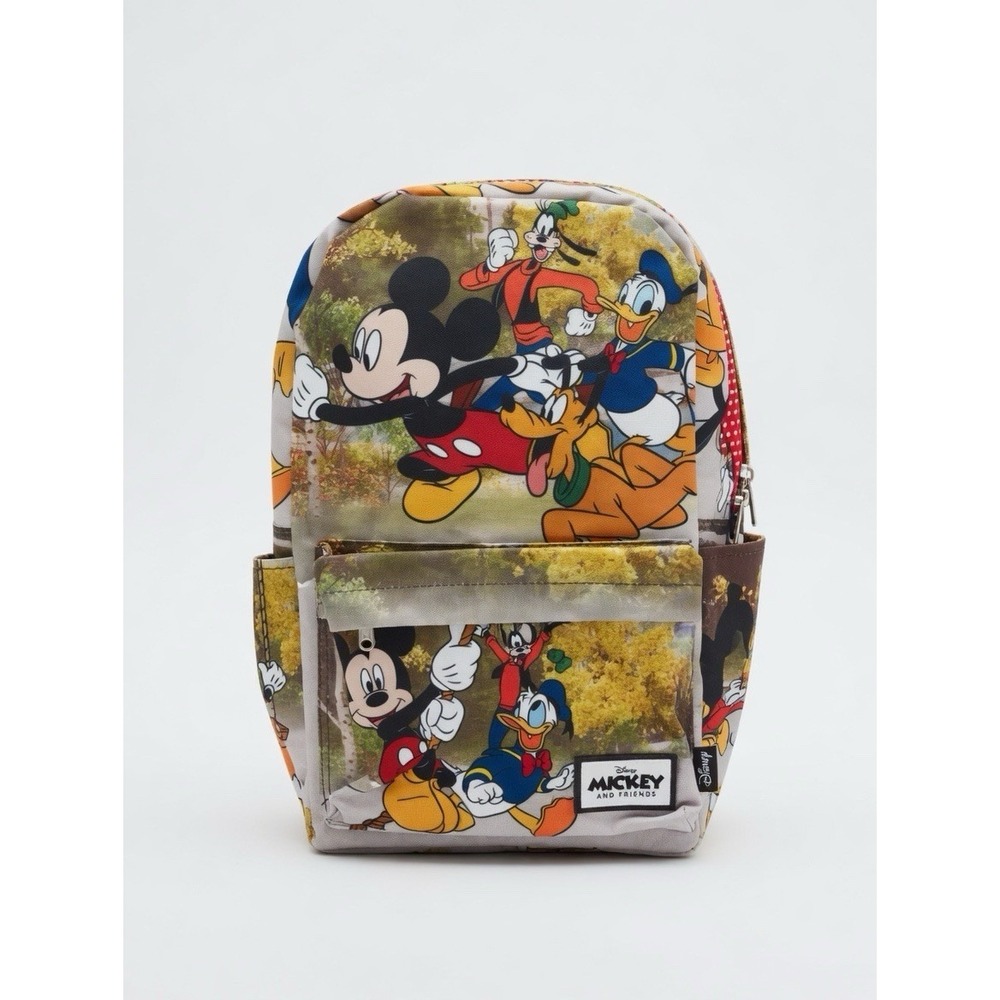 Disney Mickey & Friends Backpack School Bag Mickey Pluto Donald Goofy New